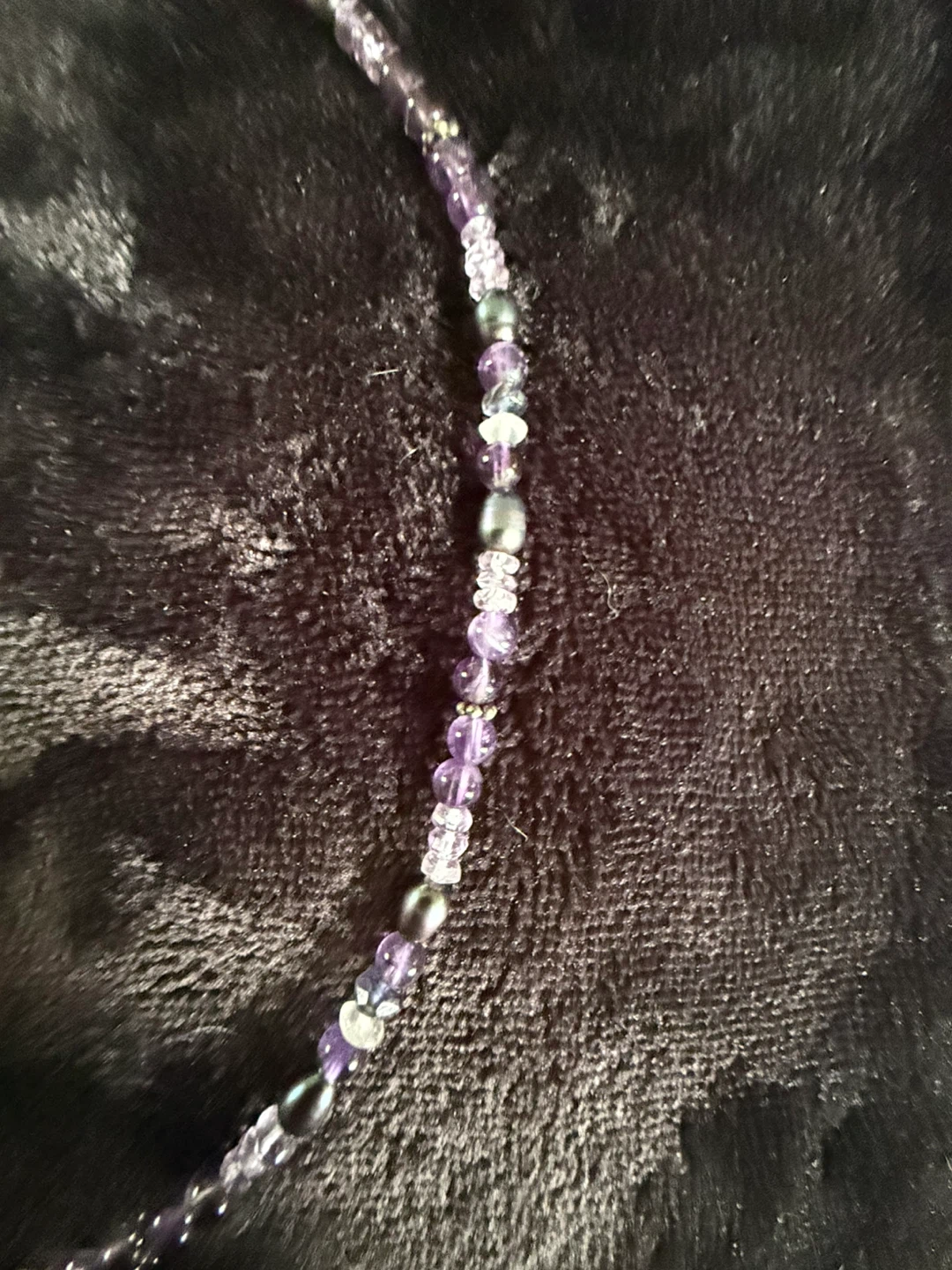 Sterling Silver Amethyst Beaded Necklace - photo 2