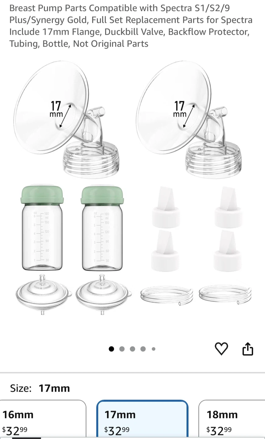 Breast Pump Replacement Parts for Spectra 17mm