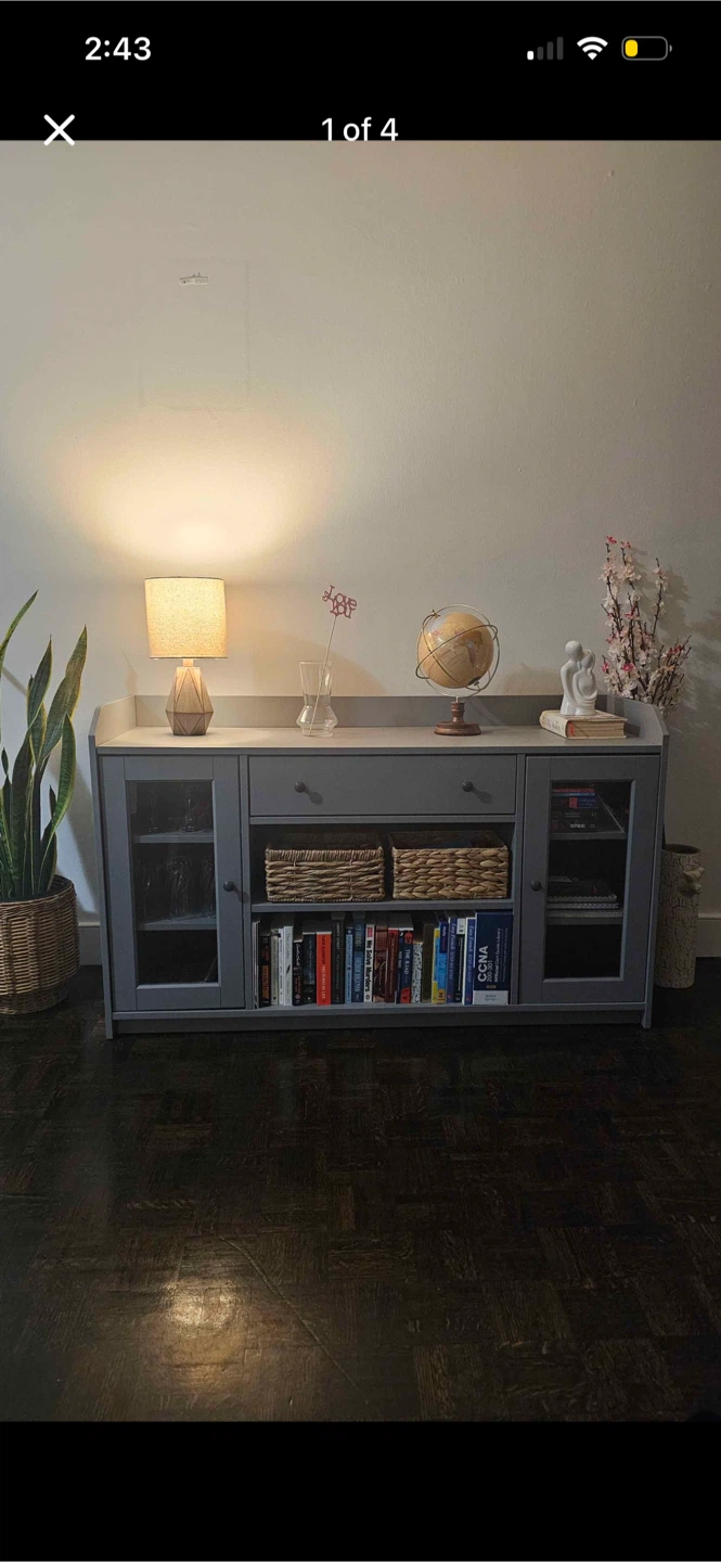 Grey Storage Console Cabinet - photo 2
