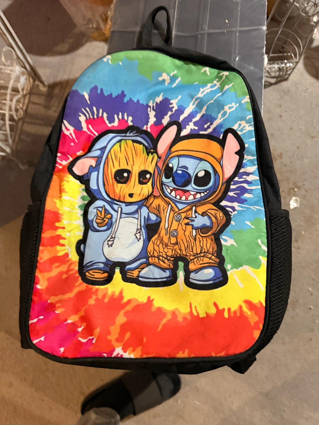 Disney Stitch & Marvel Groot Tie-Dye Kids Backpack