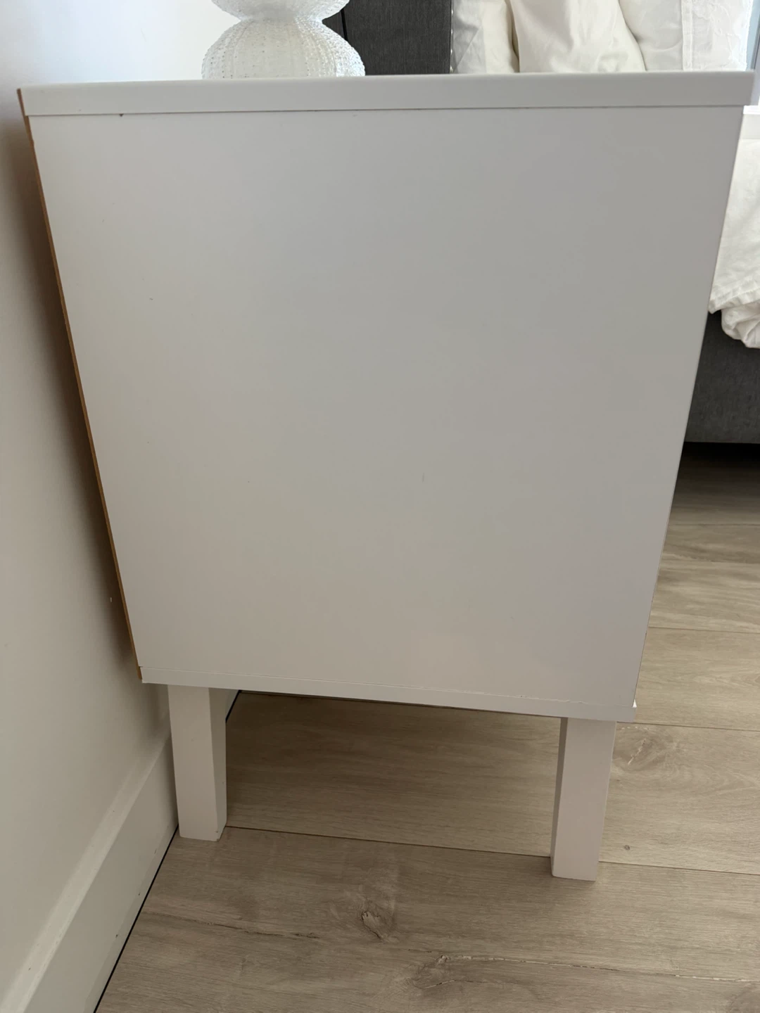White 2-Drawer Nightstand - photo 2