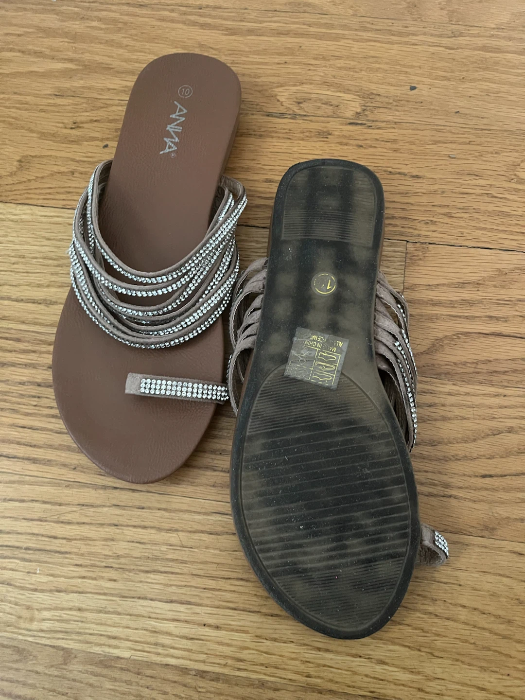 ANNA Rhinestone Toe Ring Sandals - photo 3