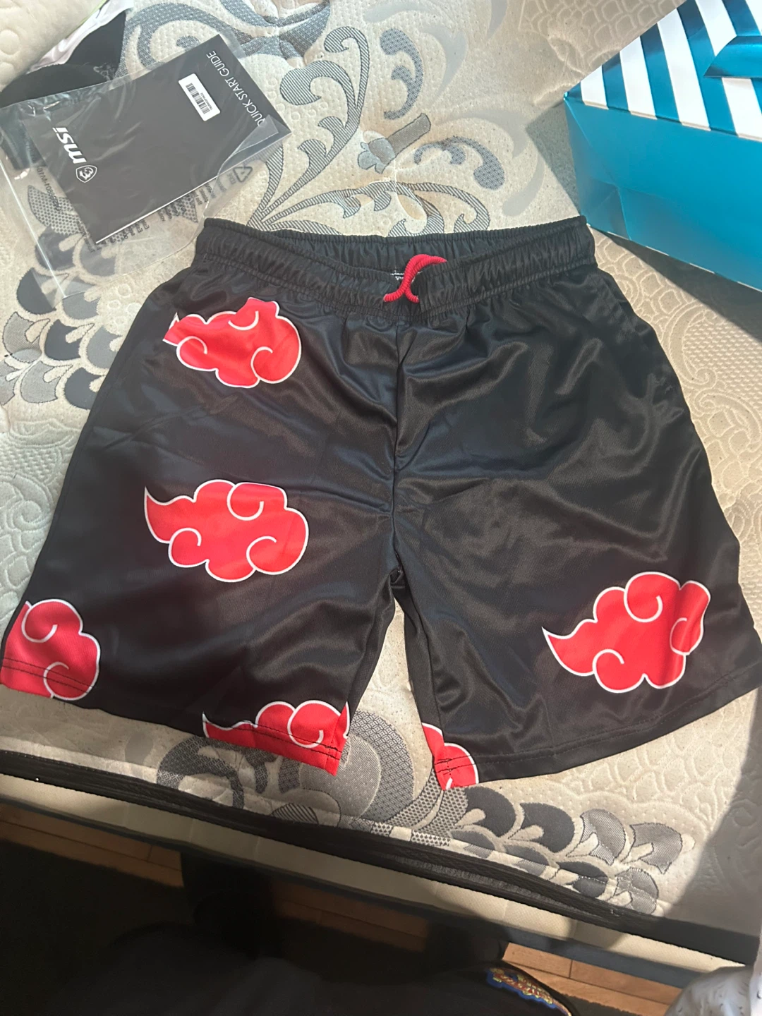 Naruto Akatsuki Cloud Shorts - Black and White Set - photo 2