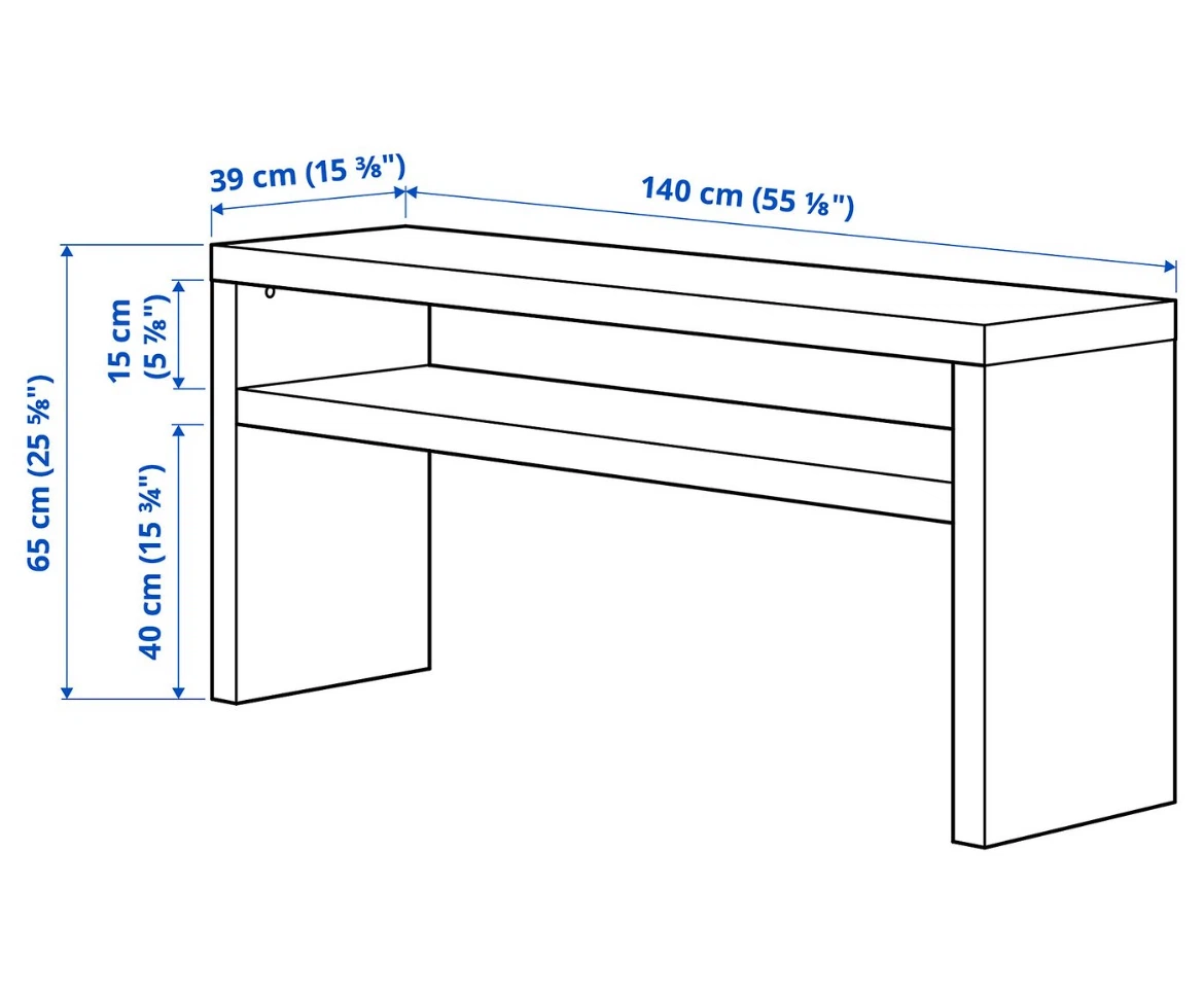 White Gloss Console Table - photo 3