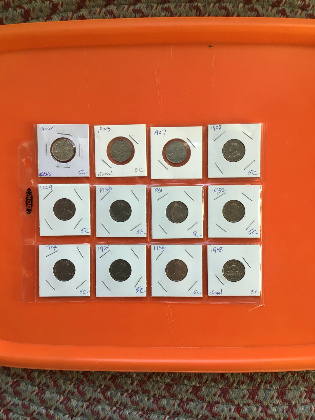Collection of Vintage Canadian 5-Cent Coins - photo 2