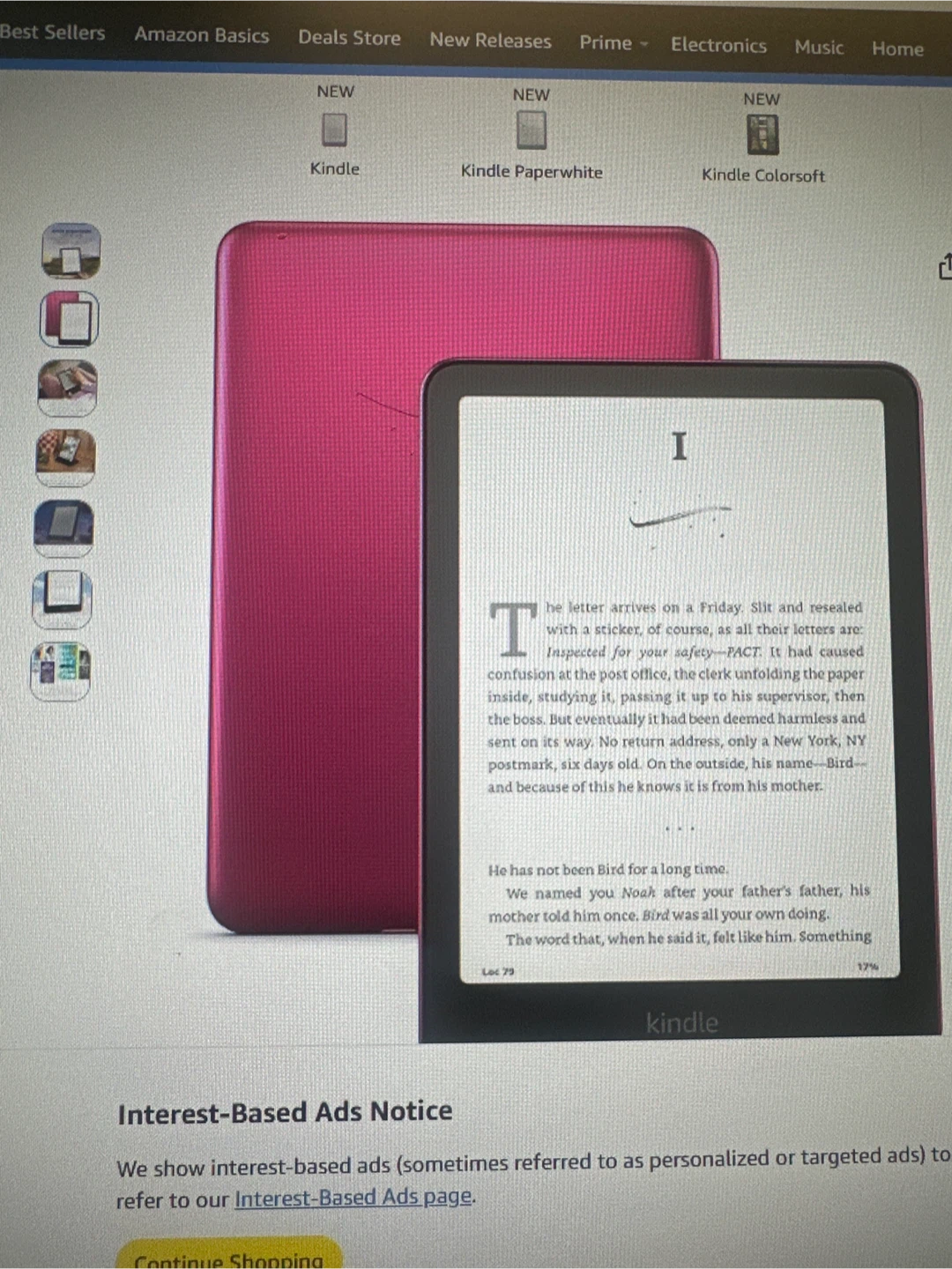 Amazon Kindle Paperwhite 32GB Metallic Raspberry - photo 2