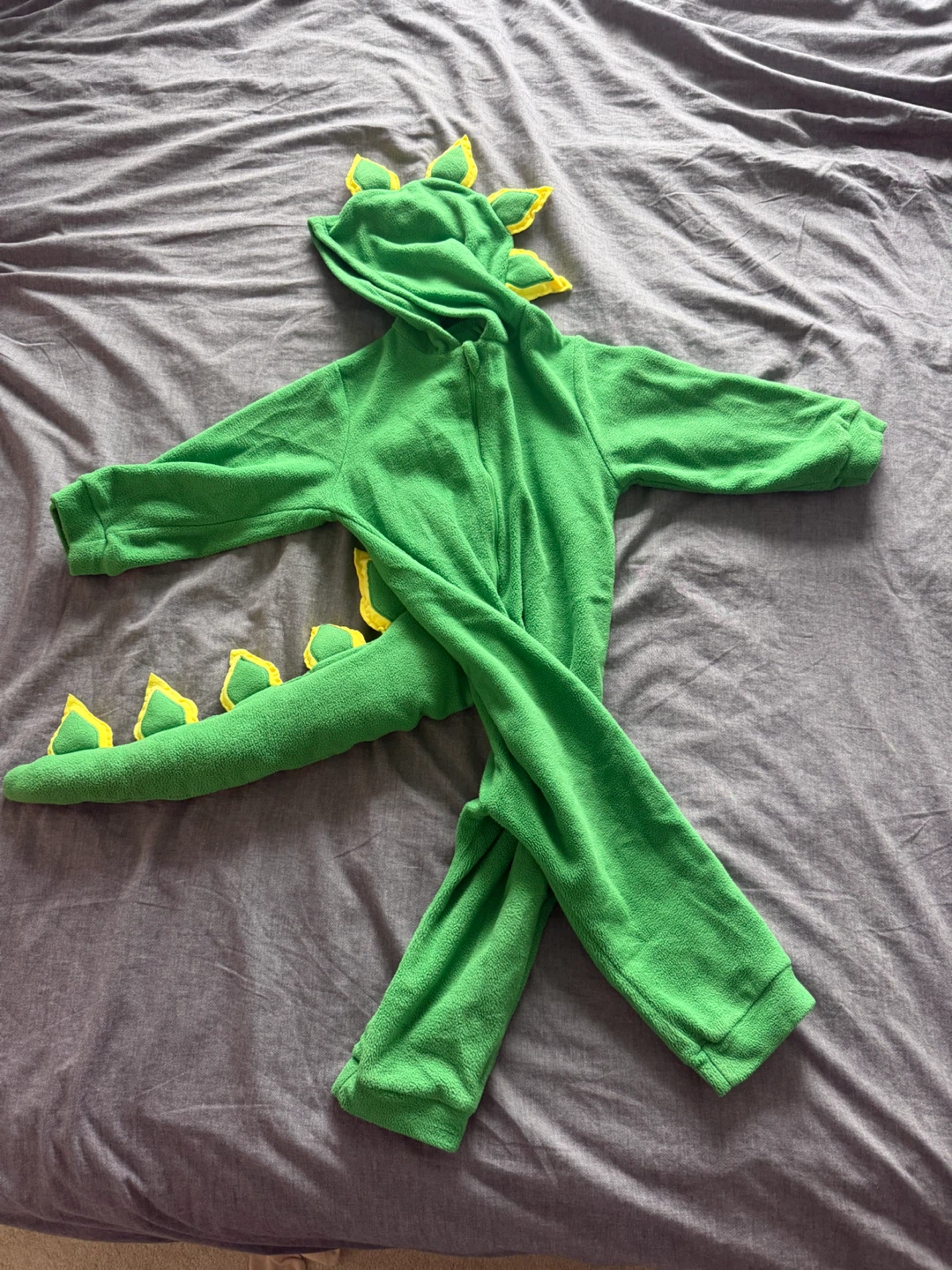 Halloween costume for Kids Green Dinosaur Fleece Bodysuit - photo 5