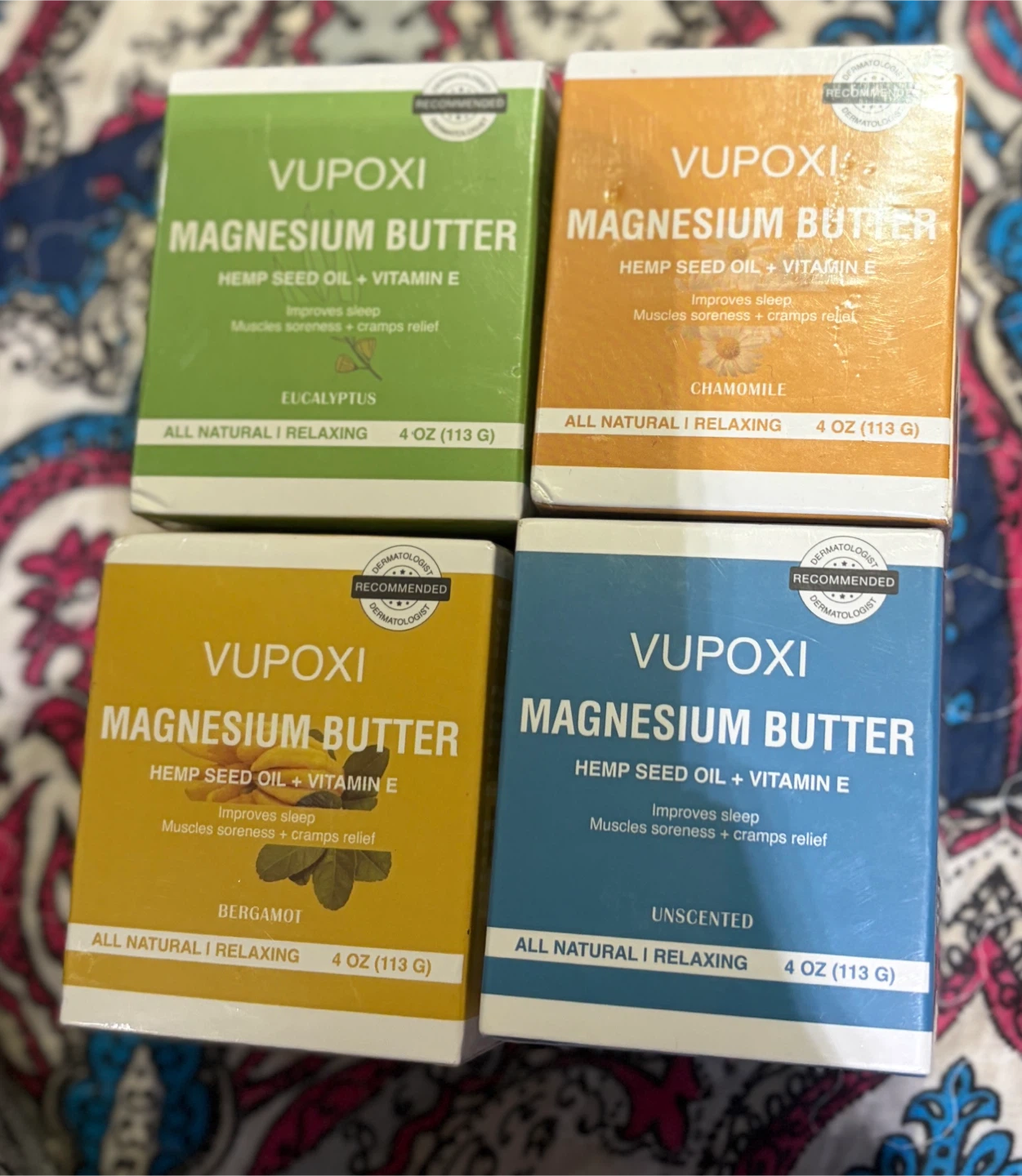 Vupoxi Magnesium Butter Set - 4 Scents