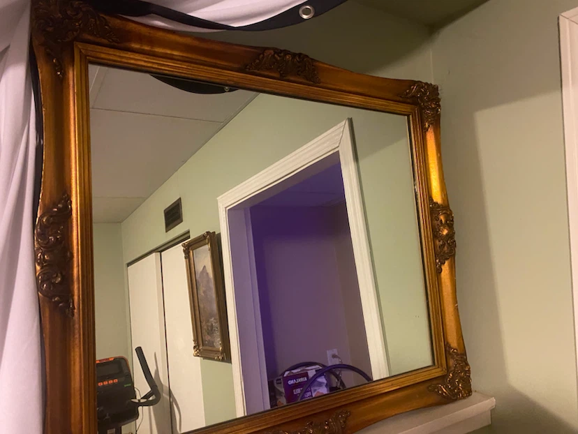 Antique Ornate Gold Framed Wall Mirror
