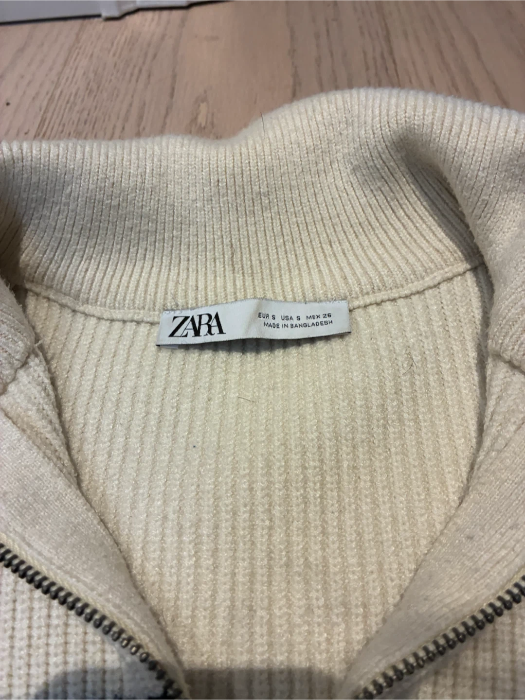 Zara Striped Knit Zip-Up Vest - small - photo 2