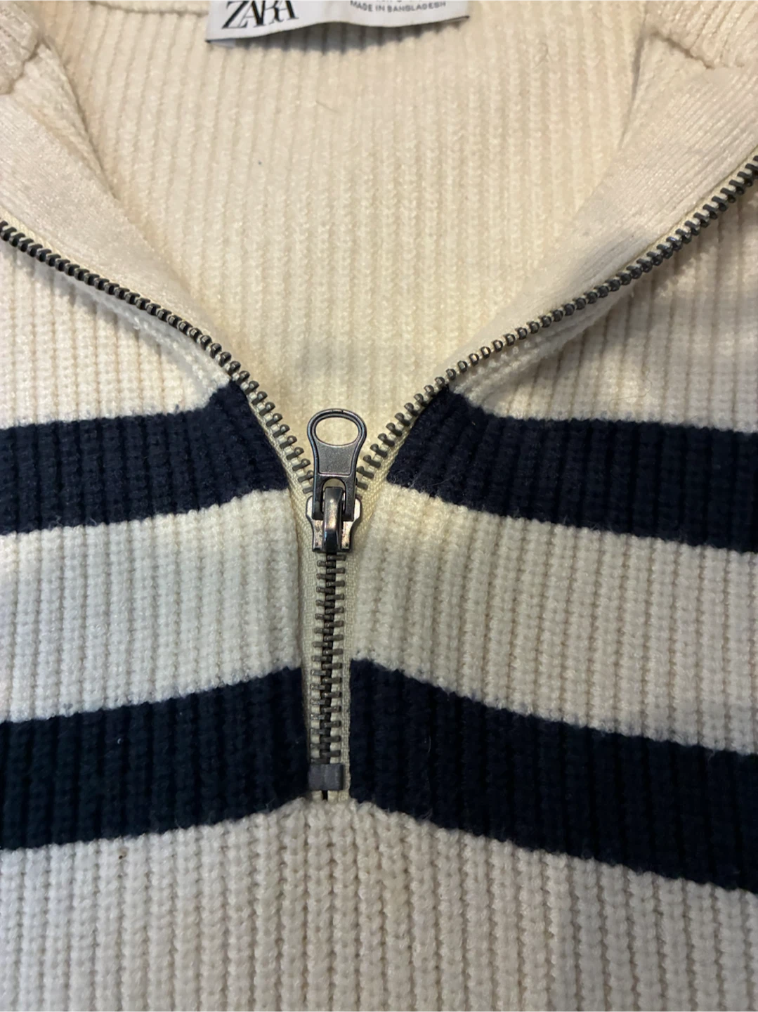 Zara Striped Knit Zip-Up Vest - small - photo 4