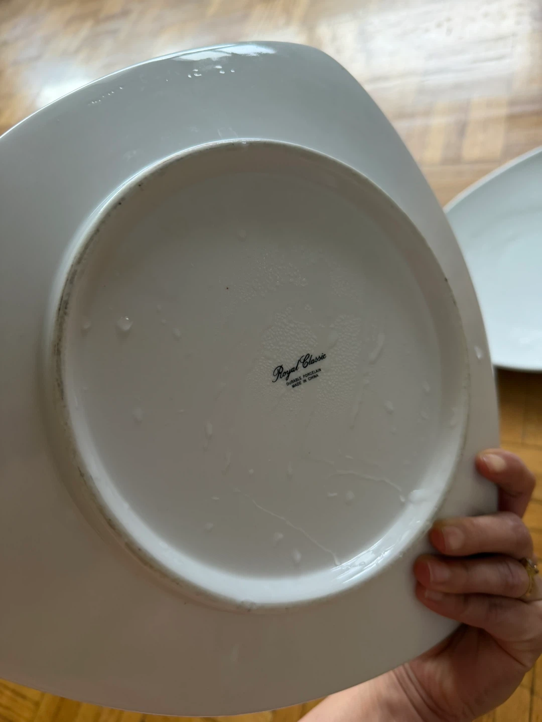 Two Royal Classic Triangle Porcelain Plates - photo 3
