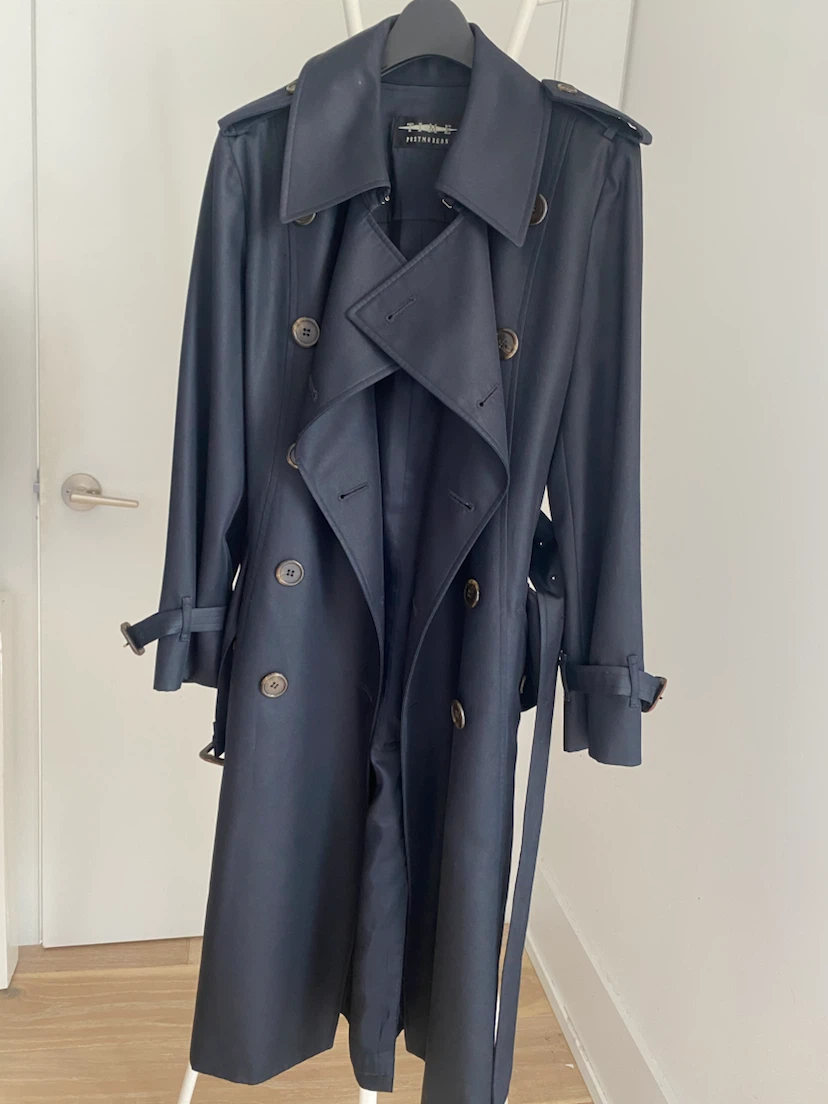 Time Postmodern Navy Trench Coat