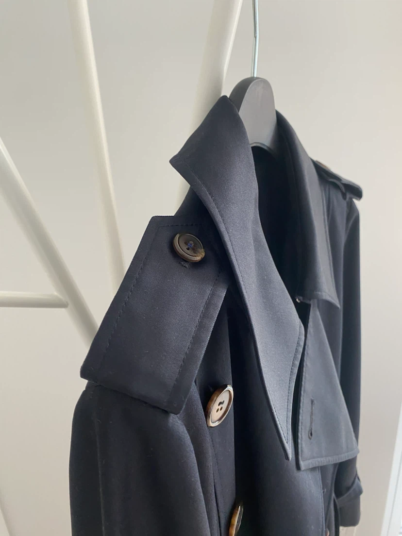 Time Postmodern Navy Trench Coat - photo 2