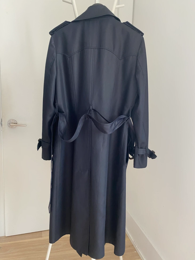 Time Postmodern Navy Trench Coat - photo 3