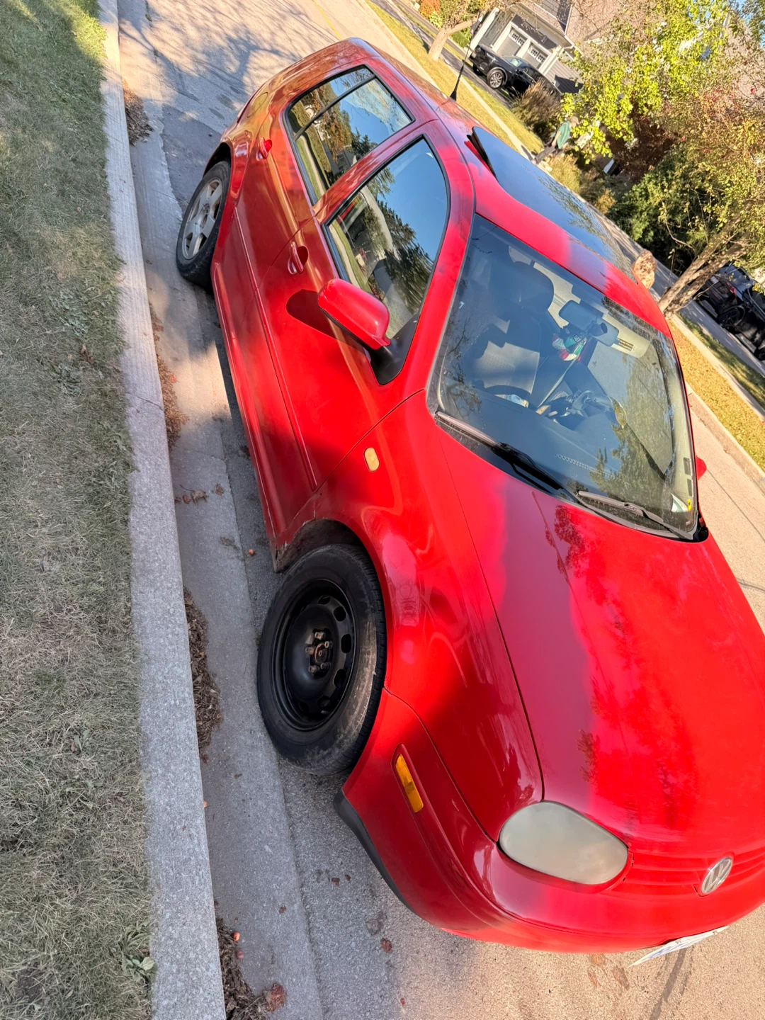 Red Volkswagen Golf