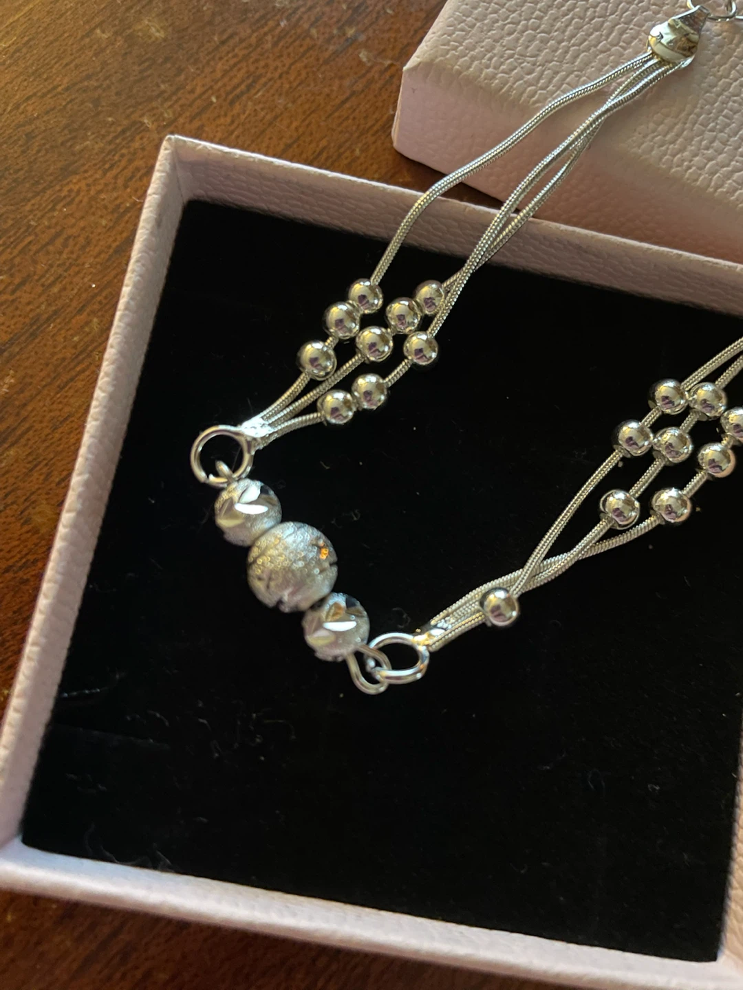 S925 Sterling Silver Multi-Strand Bead Bracelet - photo 2