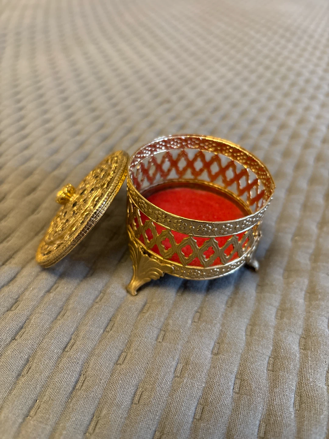 Vintage Metal Trinket Box