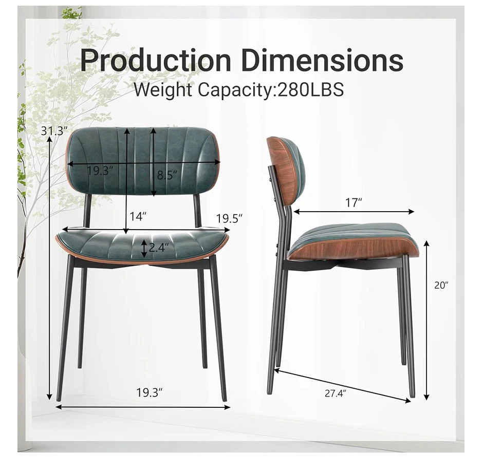 Modern Green Dining Chairs and expandable table