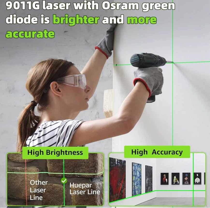 Laser Level, 100Ft Self Leveling Green Cross Line Laser - photo 2