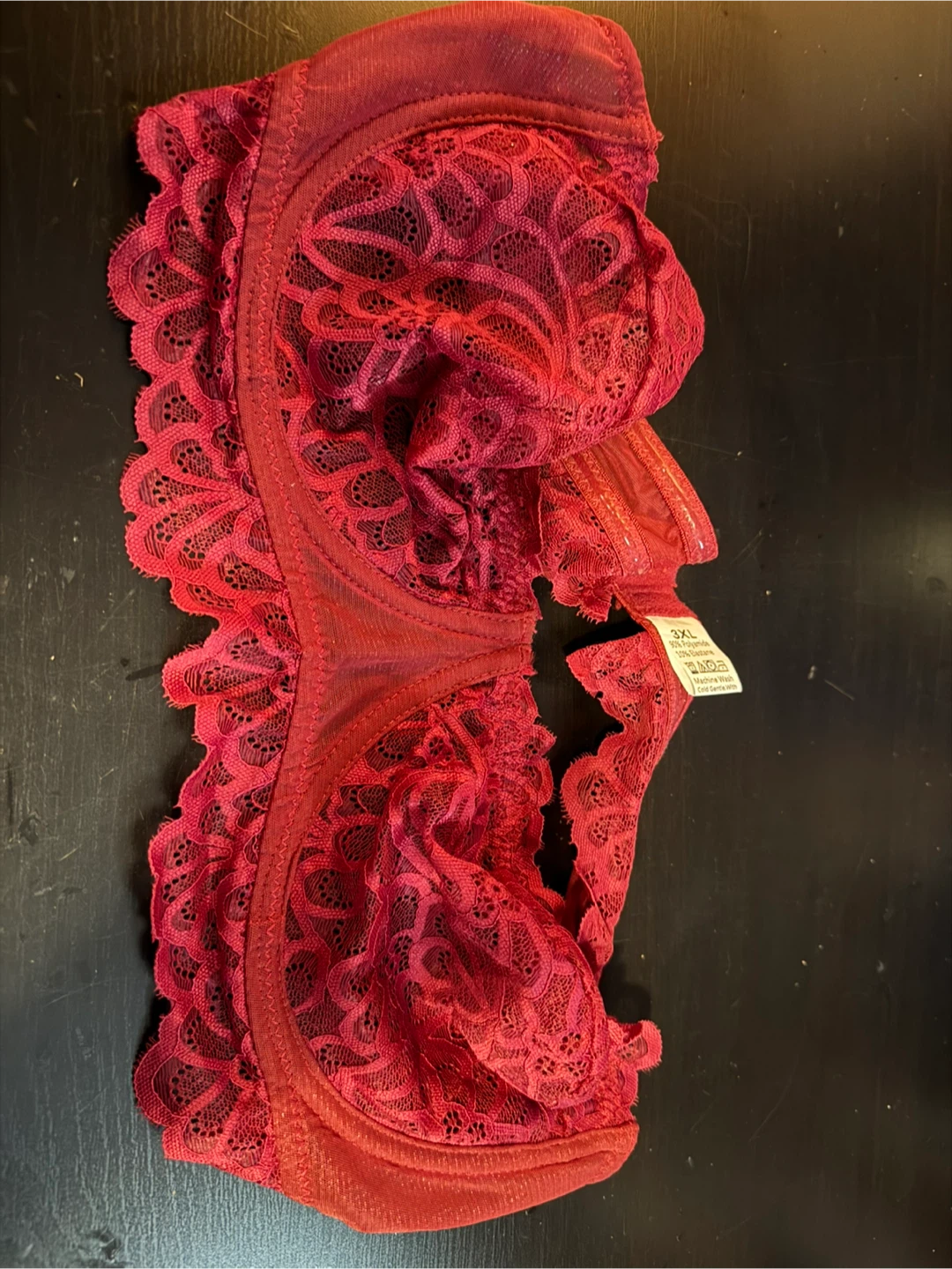 Red lace bra size 3XL