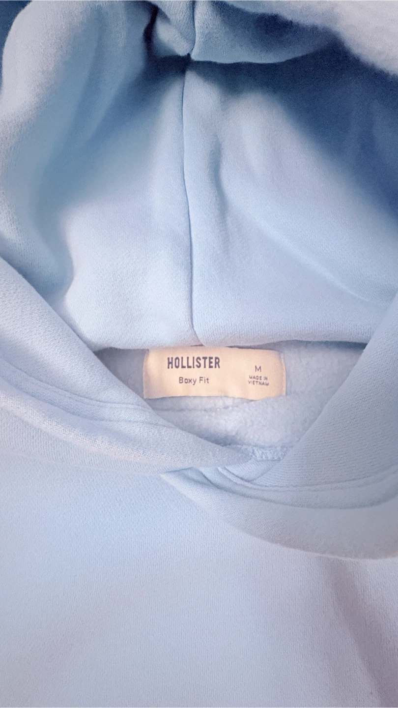 Hollister Boxy Fit Hoodie - Light Blue - photo 2