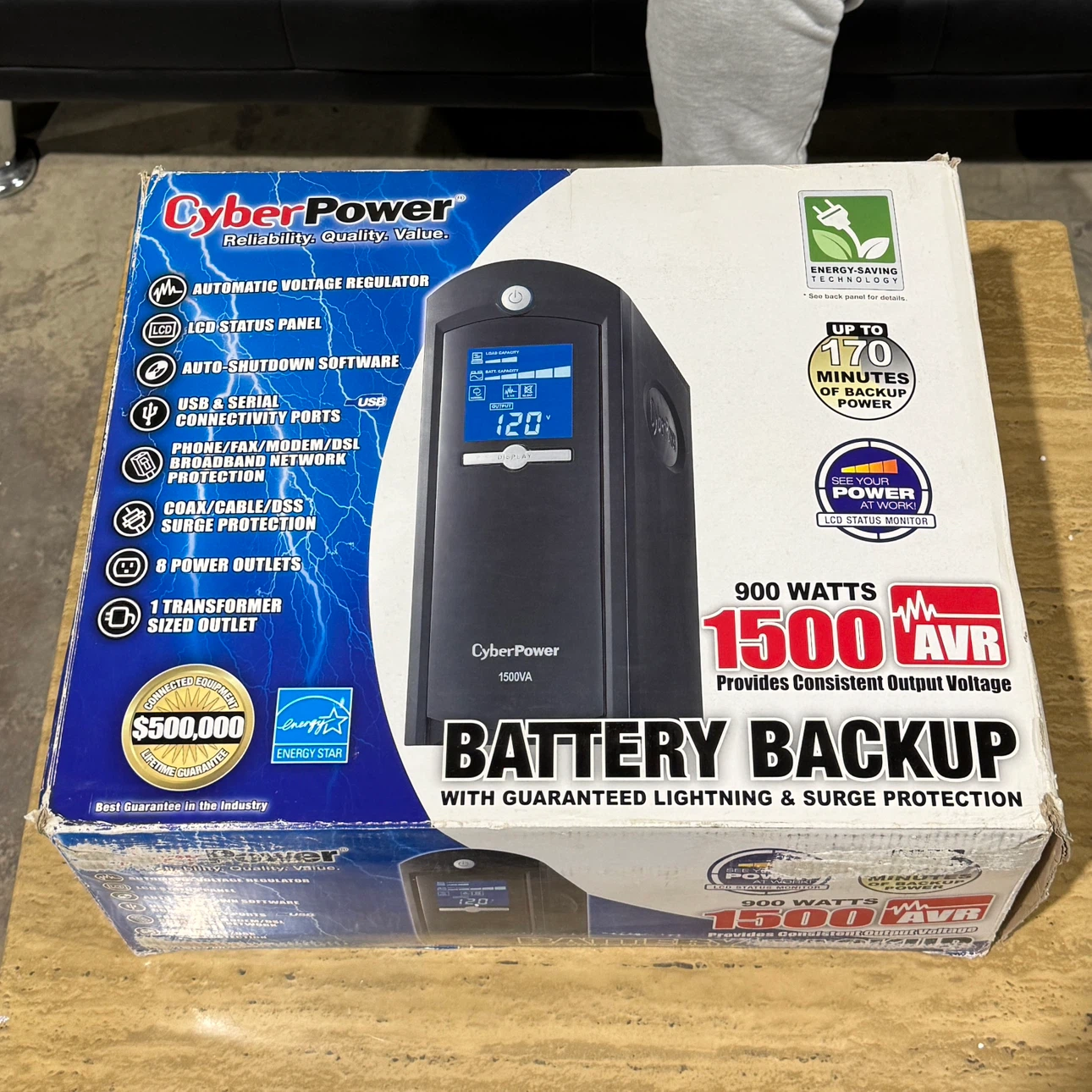 CyberPower CP1500AVRLCD 1500VA/900W UPS - New