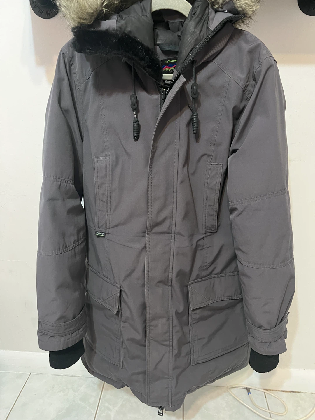 ❄️ Aritzia TNA Bancroft Down Parka – Grey – XL Slim Fit