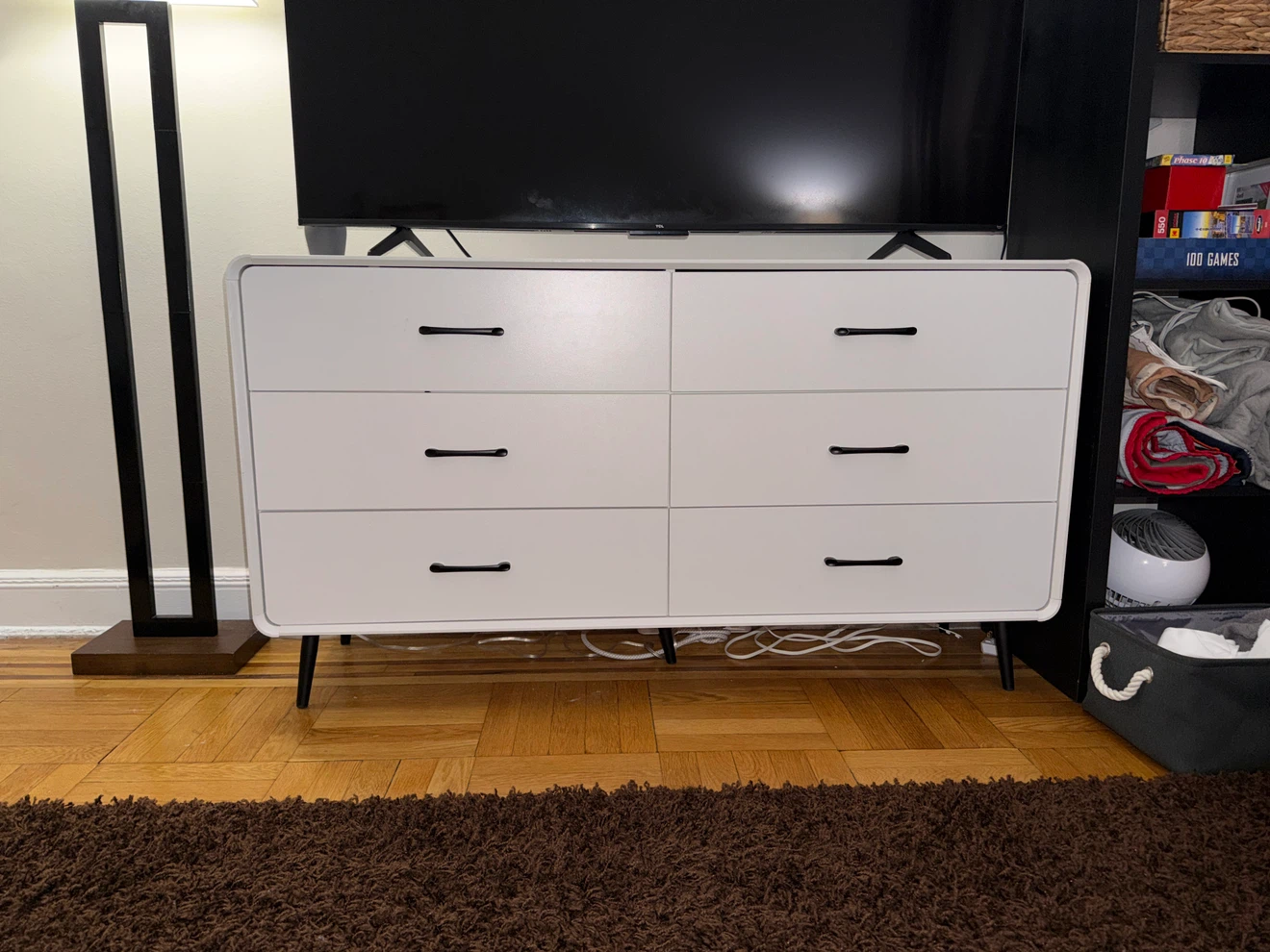 Modern White 6-Drawer Dresser (2 Dressers)