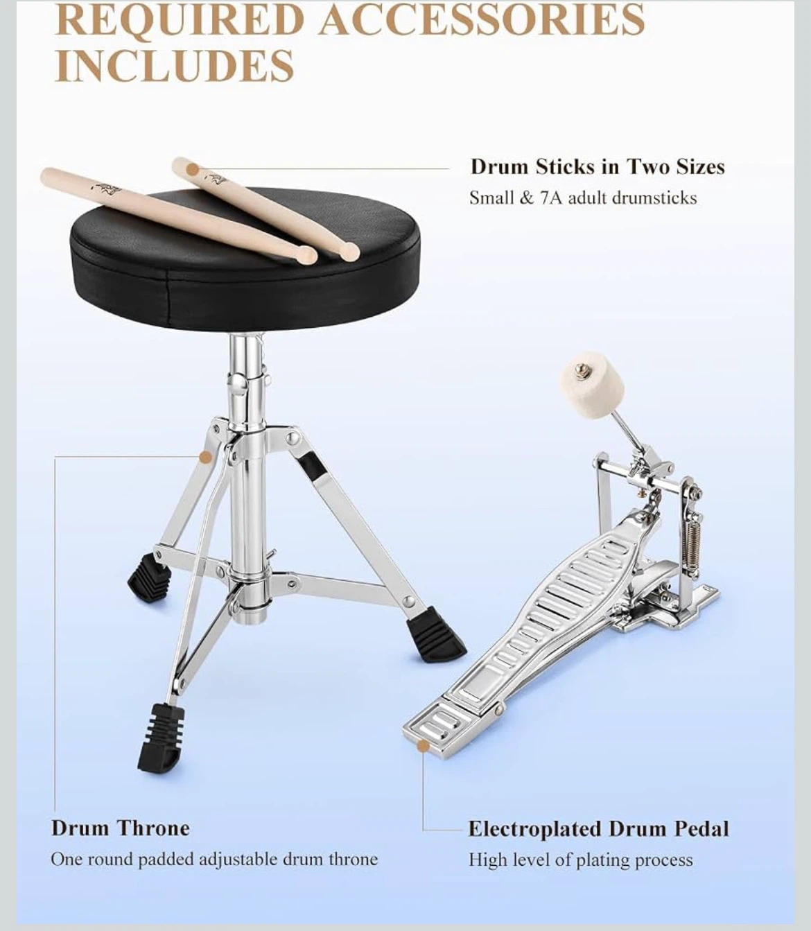 Eastar Kids Drum Set Blue - photo 3