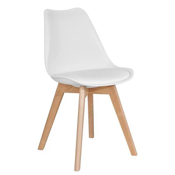 Modern Dining Chairs Set of 4 Mid Century Padded Seat Side Chair - photo 4