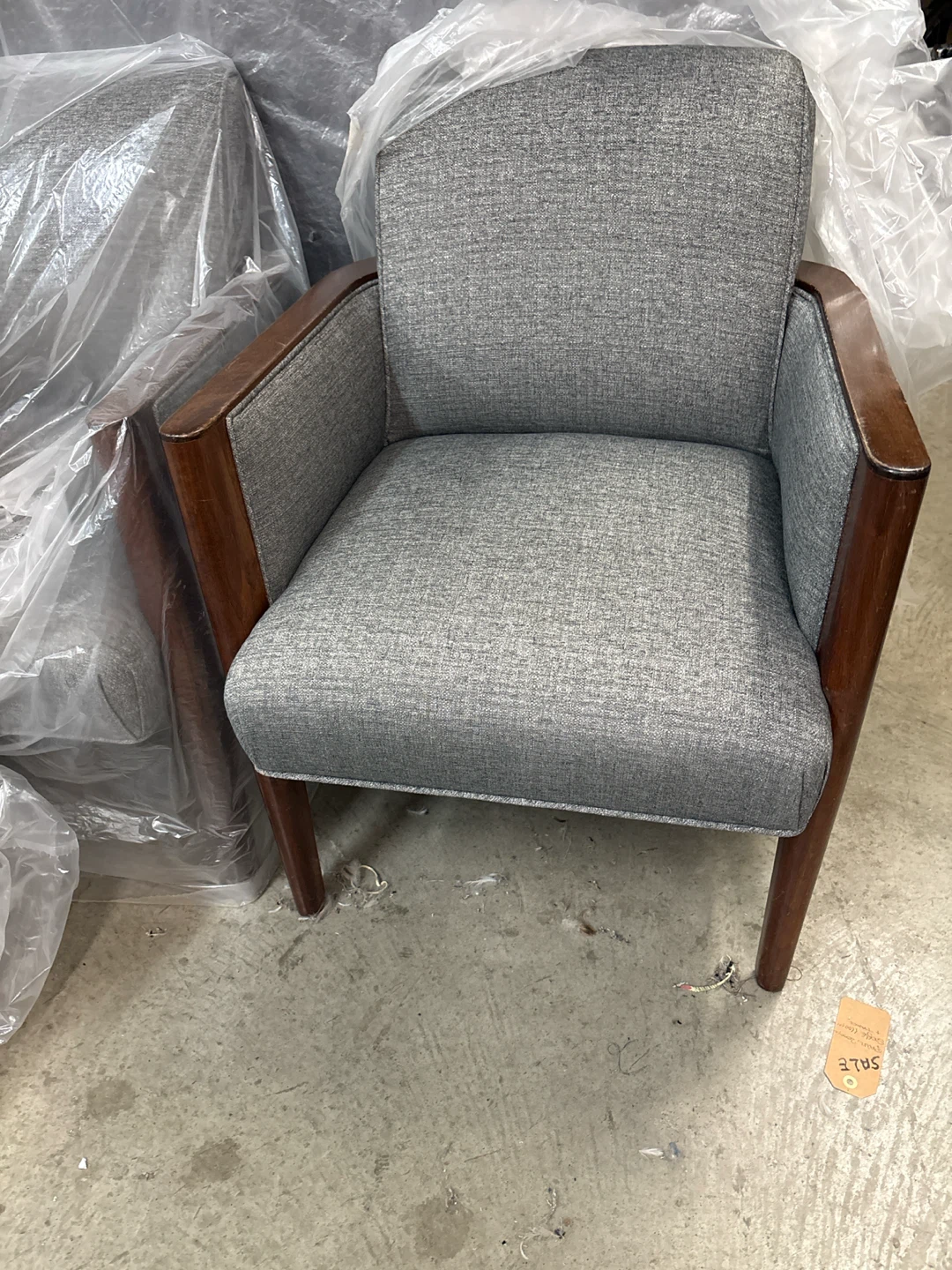 Mid-Century George Oliveira Grey Accent Chair