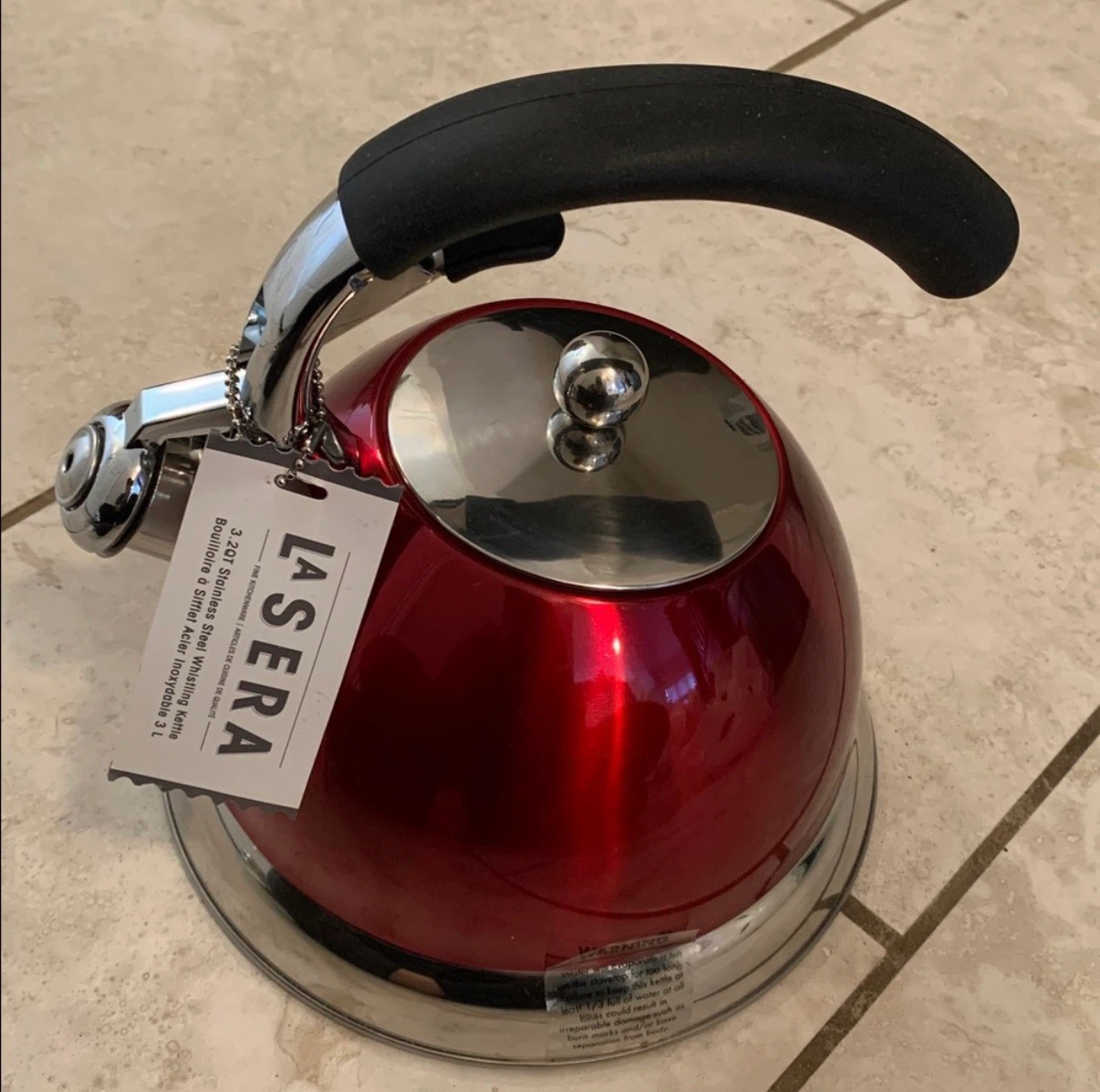 La Sera 3L Stainless Steel Whistling Kettle