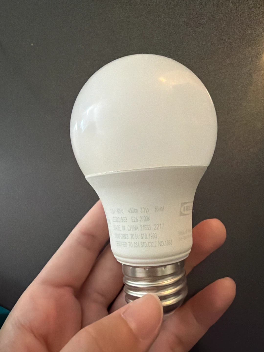 IKEA LED Light Bulb 450 lumen E26 2700K