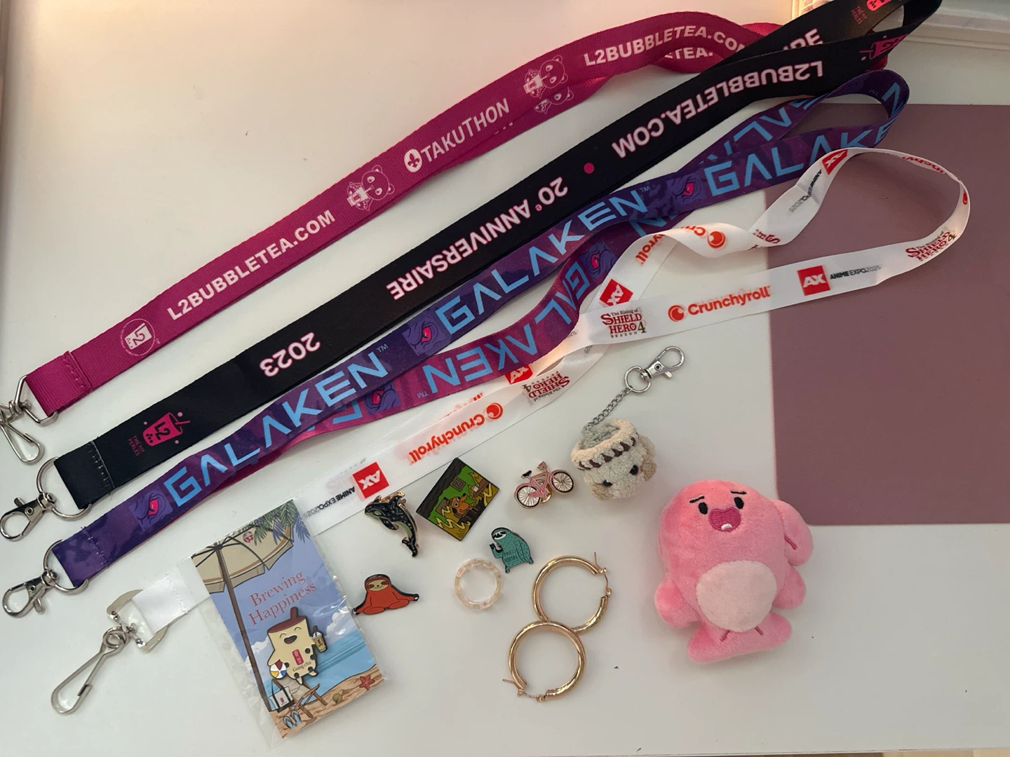 Assorted Convention Lanyards, Pins and more
