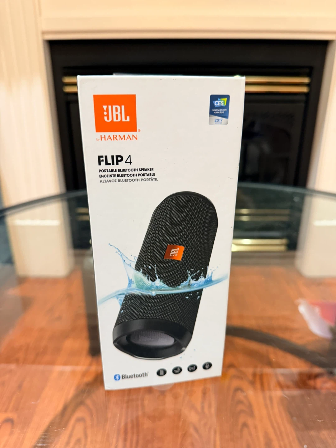 JBL Flip 4 Portable Bluetooth Speaker - Black - New