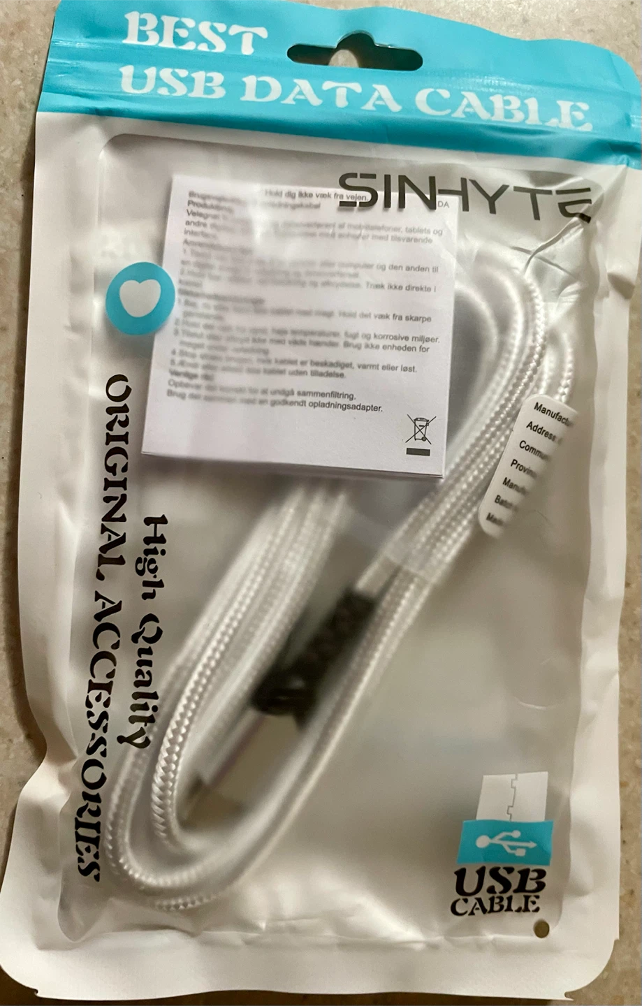 SINHYTE USB Data Cable - photo 3