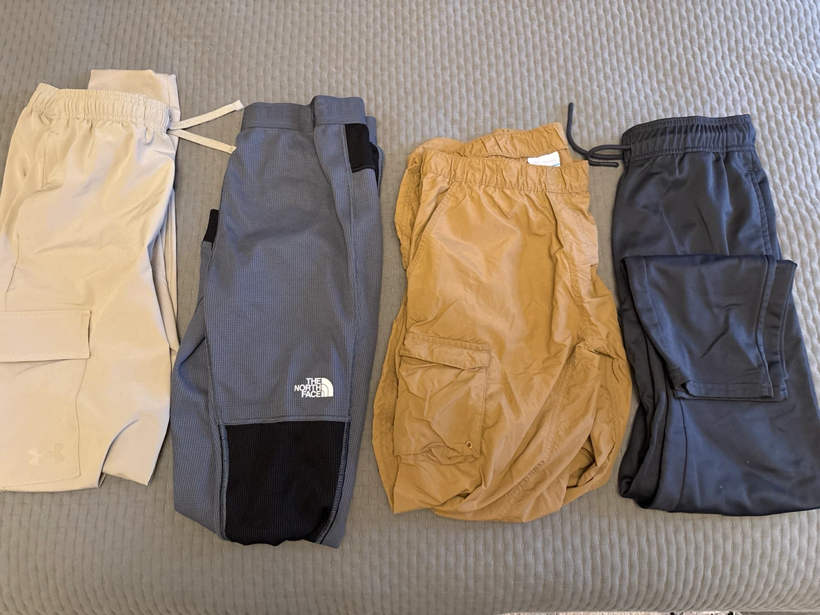 Four pairs of boys athletic joggers