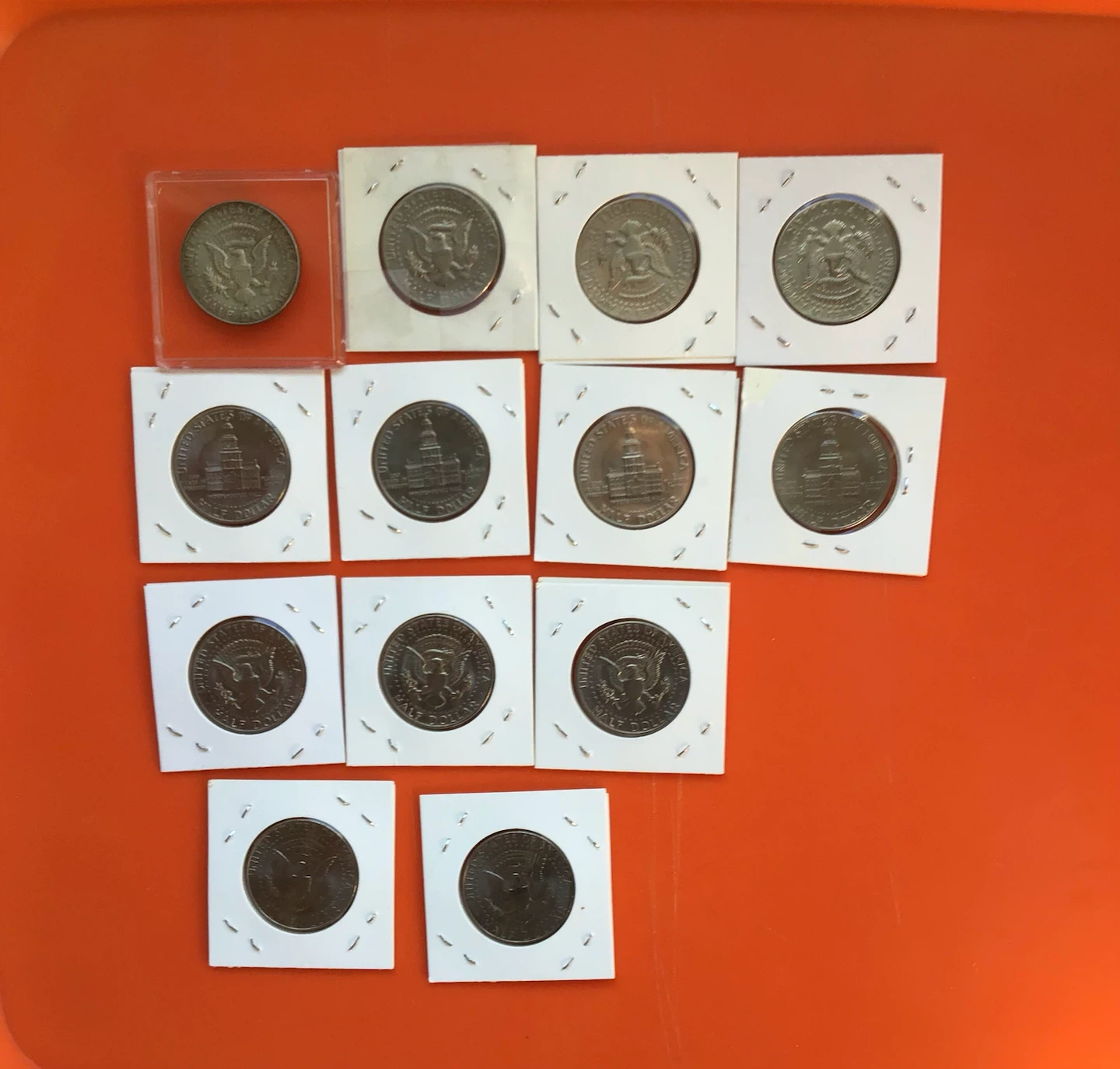 Collection of 13 Kennedy Half Dollar Coins - photo 2