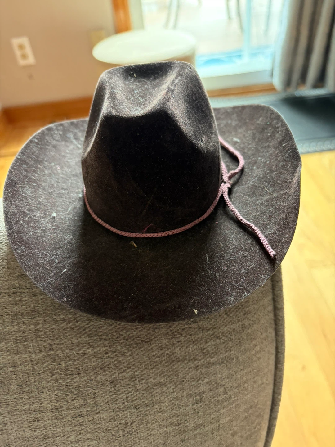 Mini Dark Brown Felt Cowboy Hat 7 x 9 inches