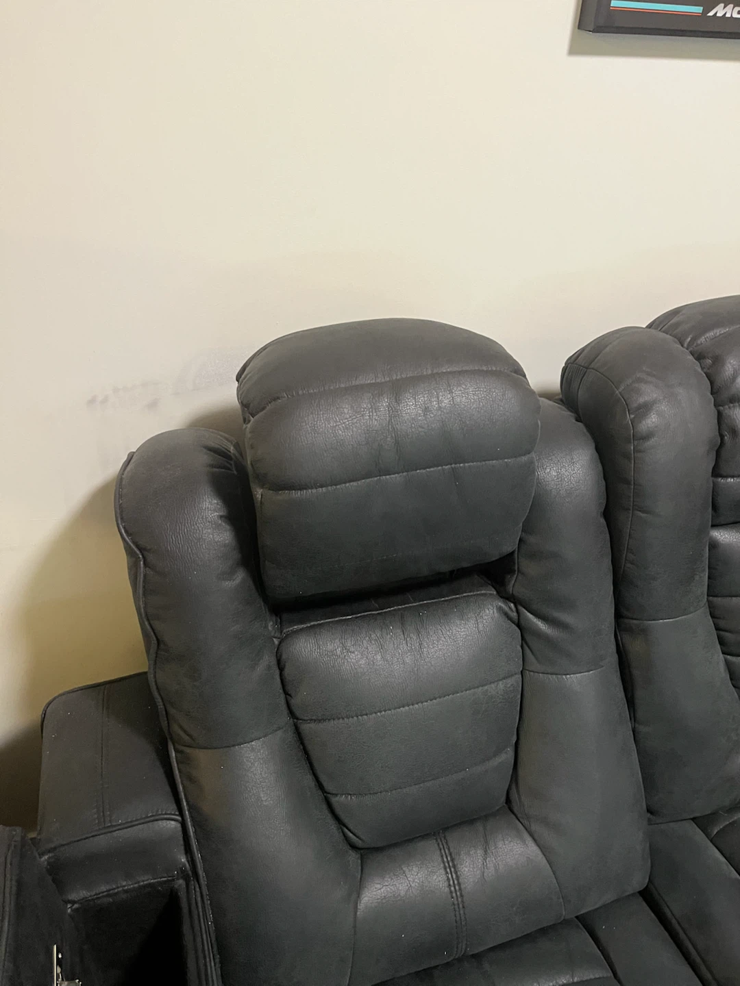 Black Power Reclining Theatre Sofa - photo 3