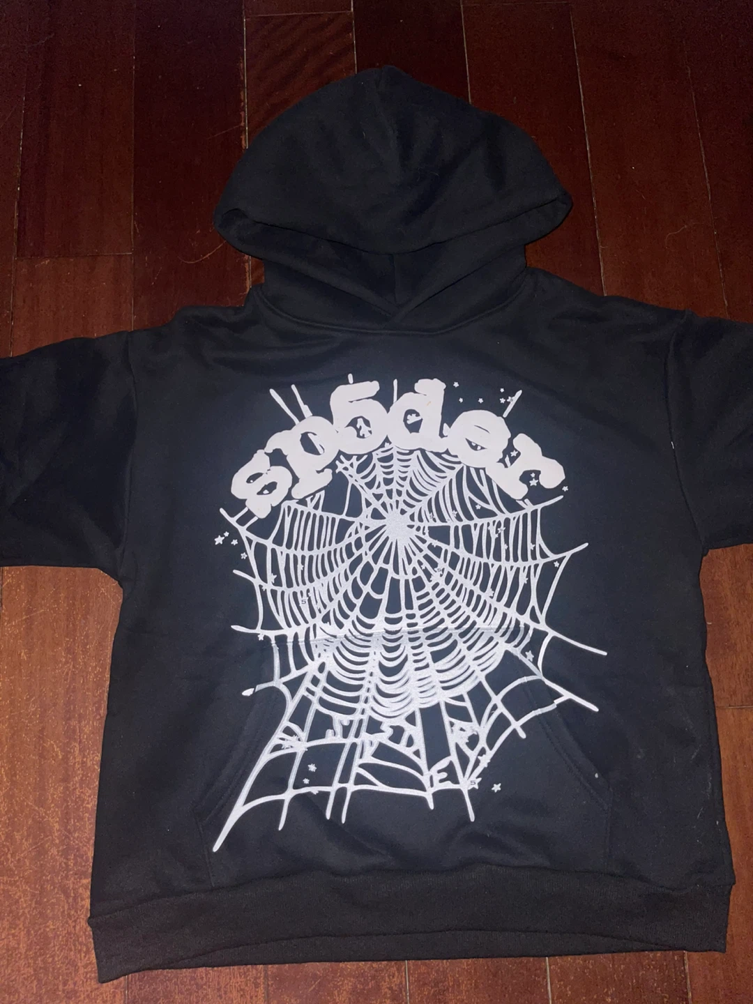 AUTHENTIC Sp5der OG Web Hoodie Black Size M