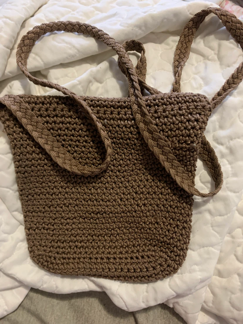Brown crochet crossbody bag - photo 2