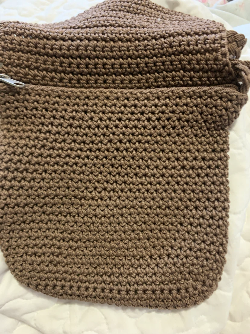 Brown crochet crossbody bag - photo 3