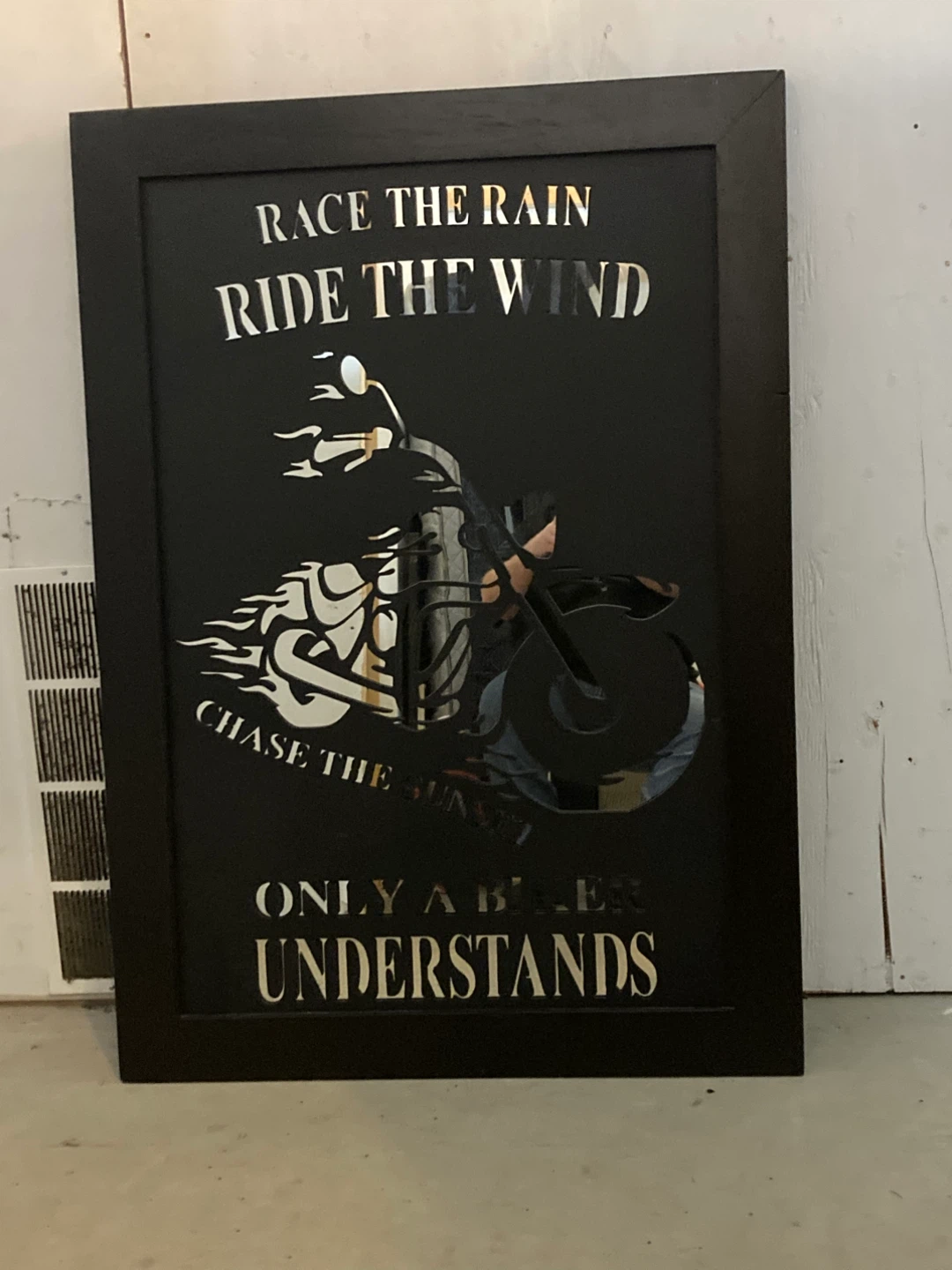 Motorcycle Theme Mirror Wall Art