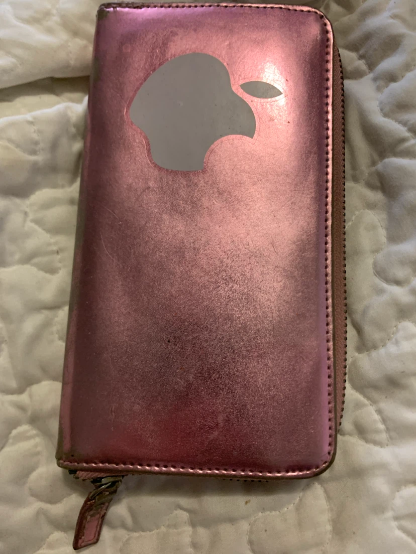 Old Navy Metallic Pink Zip Wallet