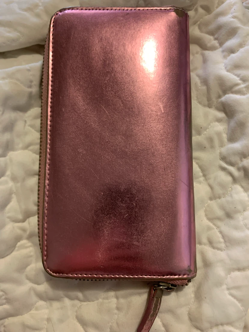 Old Navy Metallic Pink Zip Wallet - photo 2