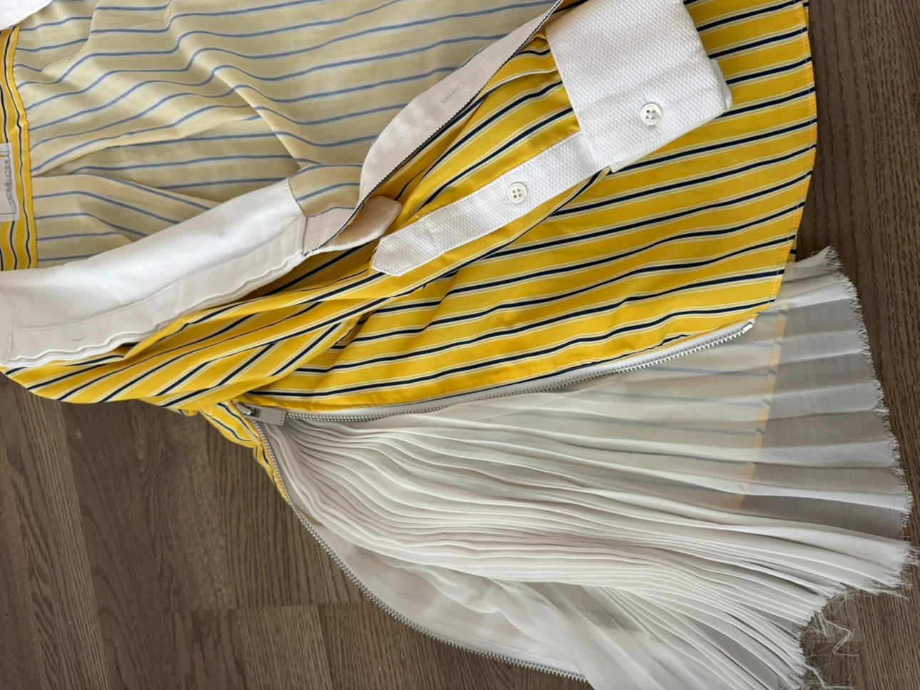 Sacai Striped Pleated Blouse - photo 4