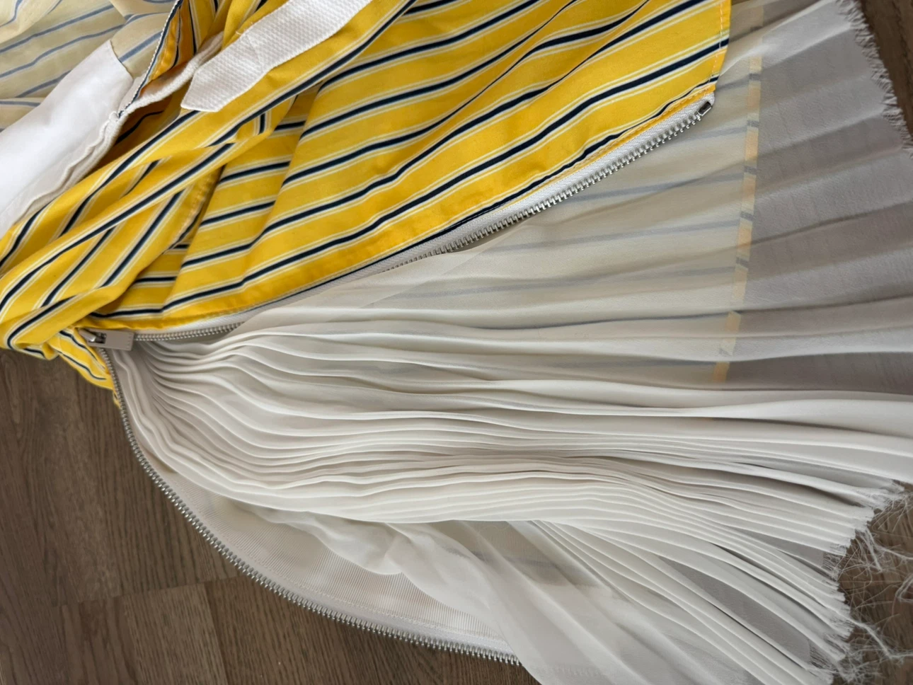 Sacai Striped Pleated Blouse - photo 5