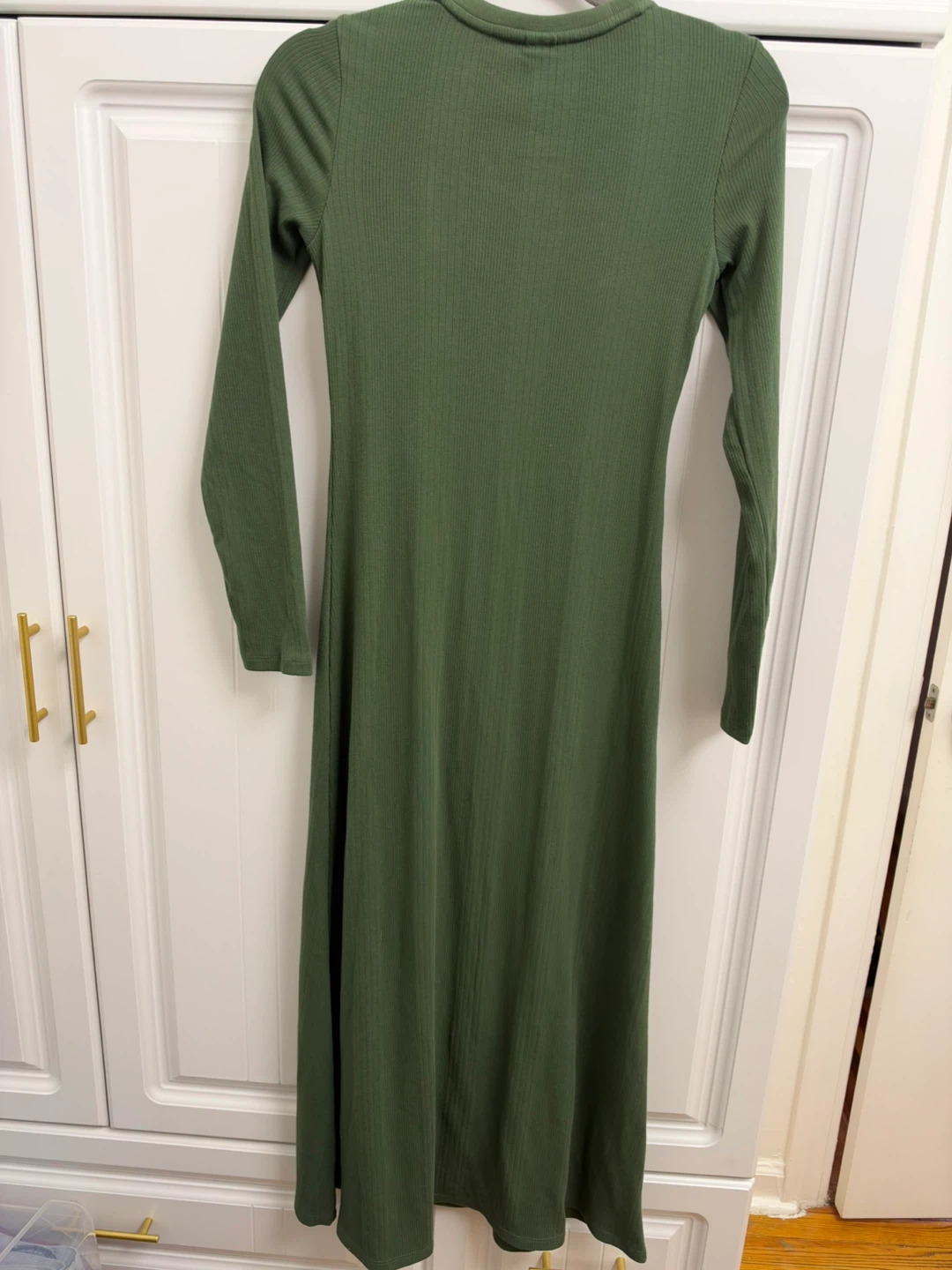 Universal Thread Ribbed Button-Down Dress Green XS - photo 3
